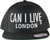 CAN I LIVE London Snapback White Letter Adjustable