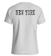 CAN I LIVE  CLASSIC WHITE  T-SHIRT WITH NEW YORK BACK PRINT ON TEE