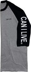 CAN I LIVE .... 3/14 Sleeves Shirt Grey Black