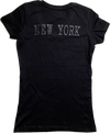 CAN I LIVE Female Black On Black V Neck Shirt